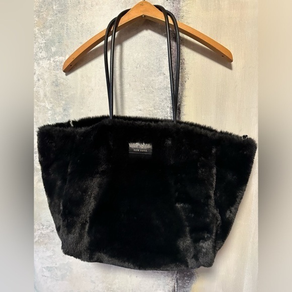 KATE SPADE Fuzzy Everything Faux-Fur Large Tote - Picture 2 of 6